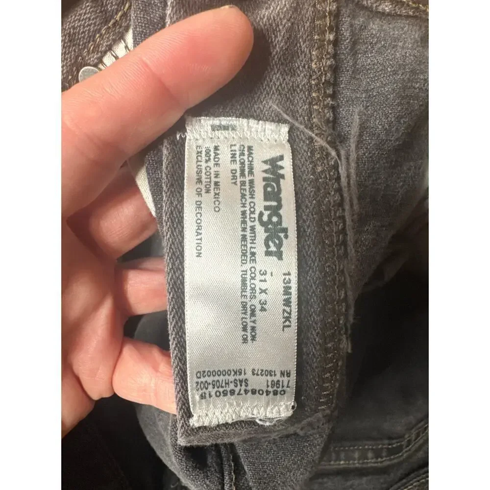 Wrangler 13MWZKL Cowboy Cut Jeans Men’s 31x34 Chocolate Brown 100% Cotton